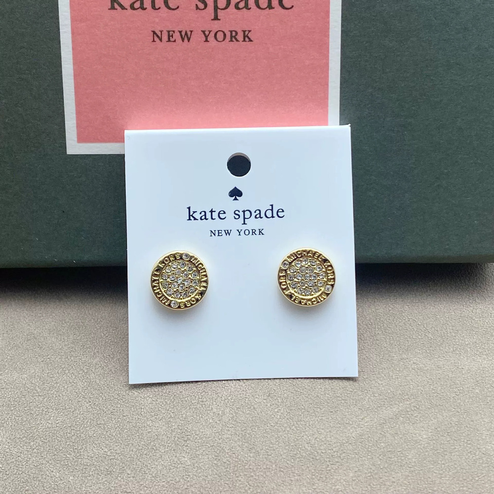 kate spade Round Crystal Stud Earrings
